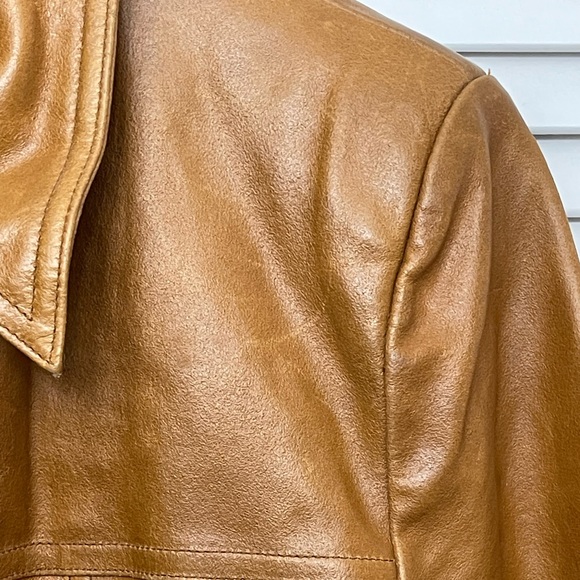 Vintage Light Brown, Tan, Wilson’s Leather Maxima Trench Coat with Belt size L - Picture 10 of 14